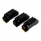 uxcell PTF08A 8 Terminal 35mm DIN Rail Mounted Relay Socket Base Holder 3Pcs