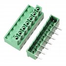 uxcell 7-Pin 5.08mm Pitch Right Angle PCB Screw Terminal Block Connector 5 Sets