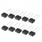 uxcell 10Pcs DIP Mounted Miniature Square Slow Blow Micro Fuse T5A 5A 250V Black