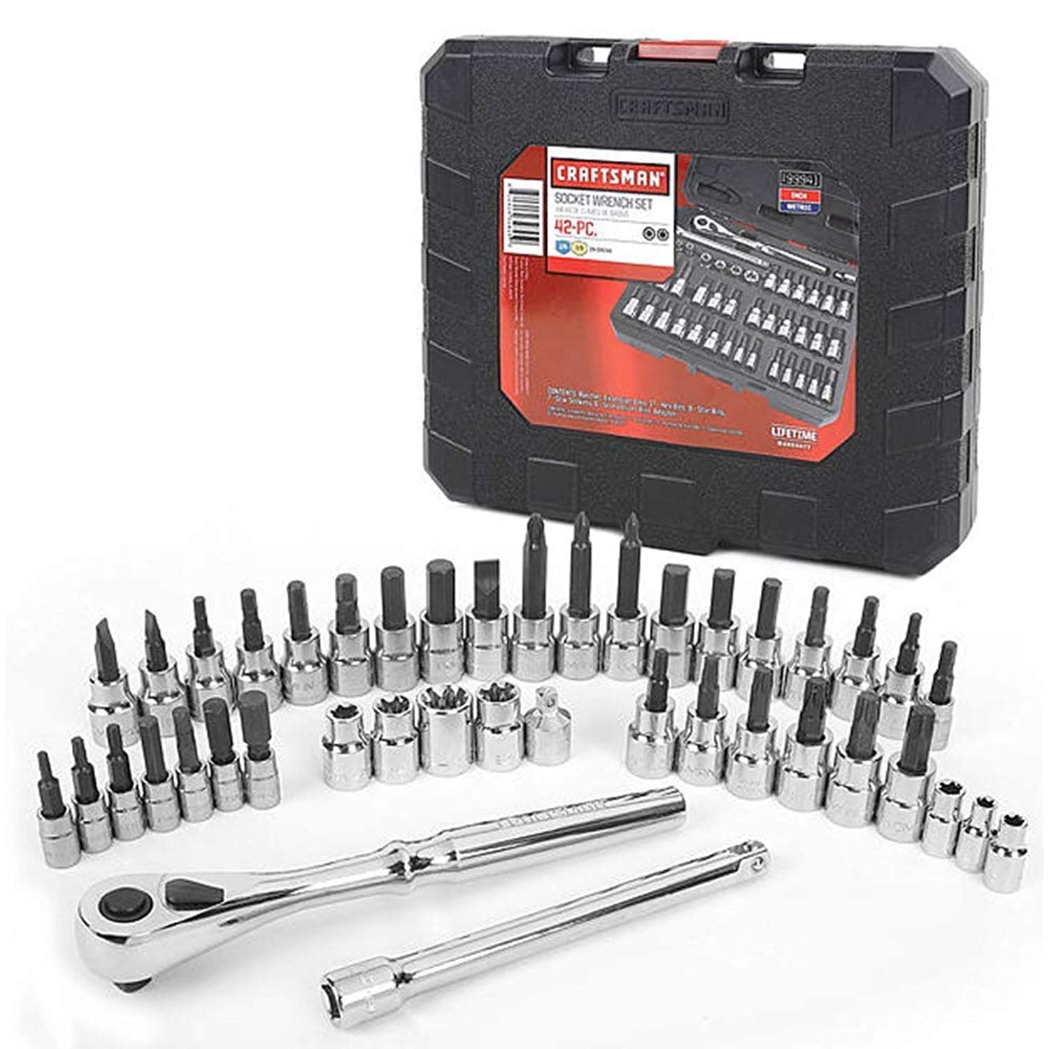 Craftsman 99941 42 Piece 1/4 and 3/8-inch Drive Bit and Torx Bit Socket Wrench Set