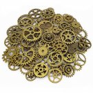 120 Gram Antiqued Bronze Metal Skeleton Steampunk Watch Gear Cog Wheel Sets( 80Pcs)