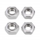 uxcell Hex Weld Nuts,3/8-16 Carbon Steel with 3 Projections Machine Screw Gray 4pcs