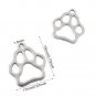 100Pcs Antique Silver Alloy Dog Paw Charms Pendant Diy Craft Jewelry Making Accessory