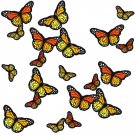 20Pcs Monarch Butterfly Iron On Patches, 2 Size Embroidered Sew Applique Repair Patch