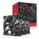 3Pcs Black Cooling Fans For Pc Case 120Mm 3Pin/4Pin Cpu Coolers Radiators(3Pcs Black)