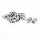 uxcell M6x12mm 304 Stainless Steel Spring Hex Socket Ball Point Grub Set Screws 10pcs