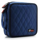 40 Capacity Cd/Dvd Case Holder Portable Disc Wallet Storage Binder Nylon Cd Bag (Blue)