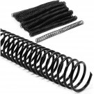 Black Spiral Binding Coils, Plastic Spines For 160 Sheets (12 In, 20Mm, 4:1 Pitch, 50 Pac