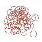 uxcell Silicone O-Ring, 20mm OD, 18mm ID, 1mm Width, VMQ Seal Rings Gasket, Red, Pack of 50