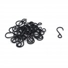 30Pcs S-Hooks Small Metal Hooks 1.6" Outdoor Black Hooks For Bedroom,Bathroom,Kitchen,Off