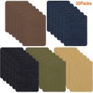 Iron On Patches For Clothing Jeans 30 Pcs, Denim Repair Patches Kit 4.9 X 3.7 Inch, 5 Col