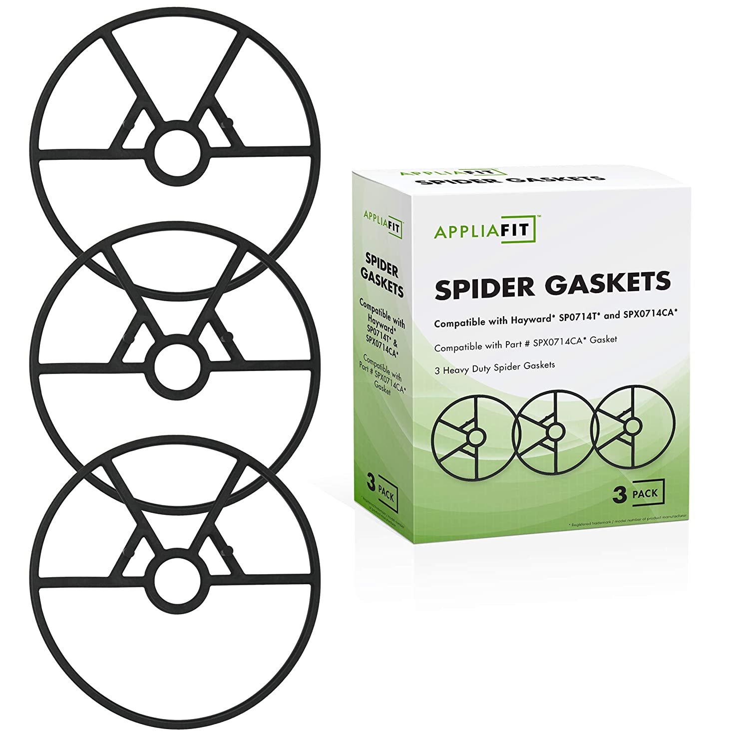 3-Pack Spider Gasket Compatible With Hayward Sp0714T Vari-Flo Xl Valve And Spx0714Ca (3-P