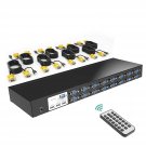 Kvm Switch 16 Port Rackmount Kvm Switch Vga, 16X1 Usb Vga Kvm Console + Cables & Ears 1U
