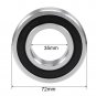 uxcell S6207-2RS Stainless Steel Ball Bearing 35x72x17mm Double Sealed 6207RS Bearings 1-
