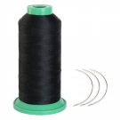 Young Hair 1700 Meters Elastic Nylon Sewing Thread 3Pcs 9Cm Curl Needles For Wig Making(B