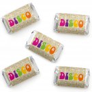 70's Disco - Mini Candy Bar Wrapper Stickers - 1970s Disco Fever Party Small Favors - 40
