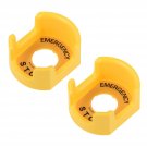 uxcell 30mm Push Switch Button Protective Cover With Emergency Stop Warning Circle Yellow