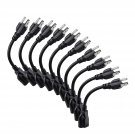 [Ul Listed] Short Power Extension Cord Outlet Saver, 16Awg/13A, 3 Prong (10 Pack, Black,