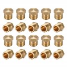 uxcell Brass Pipe Fitting, Cored Hex Head Plug G1/8 Male Thread Connector Coupling Adapter