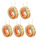 uxcell 5Pcs Vertical Toroid Magnetic Inductor Monolayer Wire Wind Wound 100uH 8A Inductan