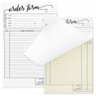 Order Forms Invoice Book For Small Business, Work Receipt, 2 Part Carbonless (2 Pack, 50 