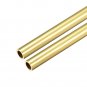 uxcell Brass Round Tube, 300mm Length 8mm OD 1mm Wall Thickness, Seamless Straight Pipe T