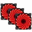 3-Pack Long Life Computer Case Fan 120Mm Cooling Case Fan For Computer Cases Cooling 15Le