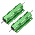 uxcell 2 Pcs Aluminum Case Resistor 100W 12 Ohm Wirewound Green for LED Replacement Conve