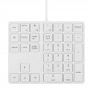 Numeric Keypad 34 Keys (30%) Mini Multifunctional Wired Numpad Portable Keypad White Magi