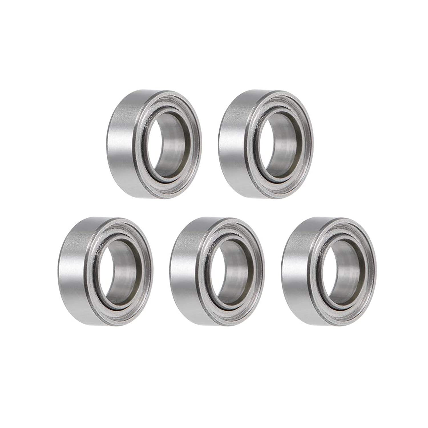 uxcell SMR74ZZ Deep Groove Ball Bearings 4mm Bore 7mm OD 2.5mm Width Double Shielded Stai