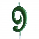 Green 9Th Birthday Candle, Number 9 Years Old Candles Cake Topper, Boy Or Girl Party Deco