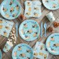Pug Party Supplies, Dog Birthday Decorations, Paper Plates, Napkins, Cups, Cutlery (24 Gu