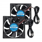 2Pcs 80Mm Usb Fan 5V Brushless 8025 80X25Mm For Cooling Diy Pc Computer Case 3D Printer Cpu