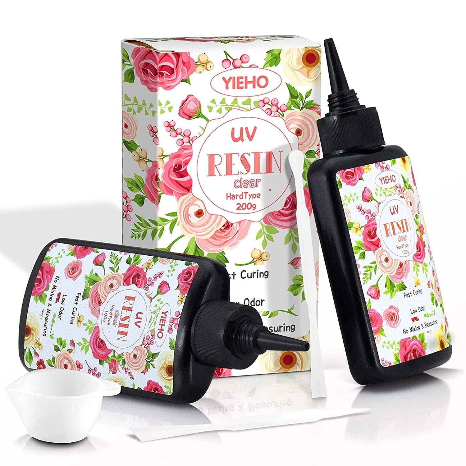 Uv Resin Kit200G Upgraded Crystal Clear Hard Uv Curing Epoxy Resin