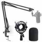 At2020 Microphone Stand With Pop Filter And Shockmount Compatible With Audio-Technica At2