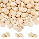 200 Pieces 15Mm Half Wooden Beads Split Wood Balls Natural Half Craft Balls For Wreath Ma
