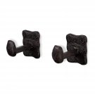 Motris Wall Mount Cast Iron Hooks Coat Towel Bag Hat Hanger Multiuse Entryway Railroad Sp
