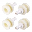 uxcell Bulkhead Fitting Adapter 12mm Barbed x G1/2 Female ABS White for Aquariums, Water