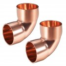 uxcell 1-1/8-inch(28.58mm) ID 90 Degree Copper Elbow Short-Turn Copper Fitting Conector f