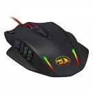 Redragon M908 12400 DPI Impact MMO Gaming Mouse w/ 18 Programmable Buttons, Weight Tuning