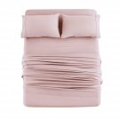 Bed Sheet Set 4 Piece Bedding Double Brushed Microfiber 1800 Cooling Soft Bedding Fade Re