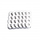 50 Sets 18Mm Silver Tone Magnetic Buttons Snap Clasps For Closure Purse Handbag Clothes