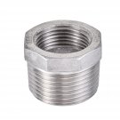 uxcell Reducer Hex Bushing, 304 Stainless Steel 1NPT Male to 3/4NPT Female, Reducing Forg