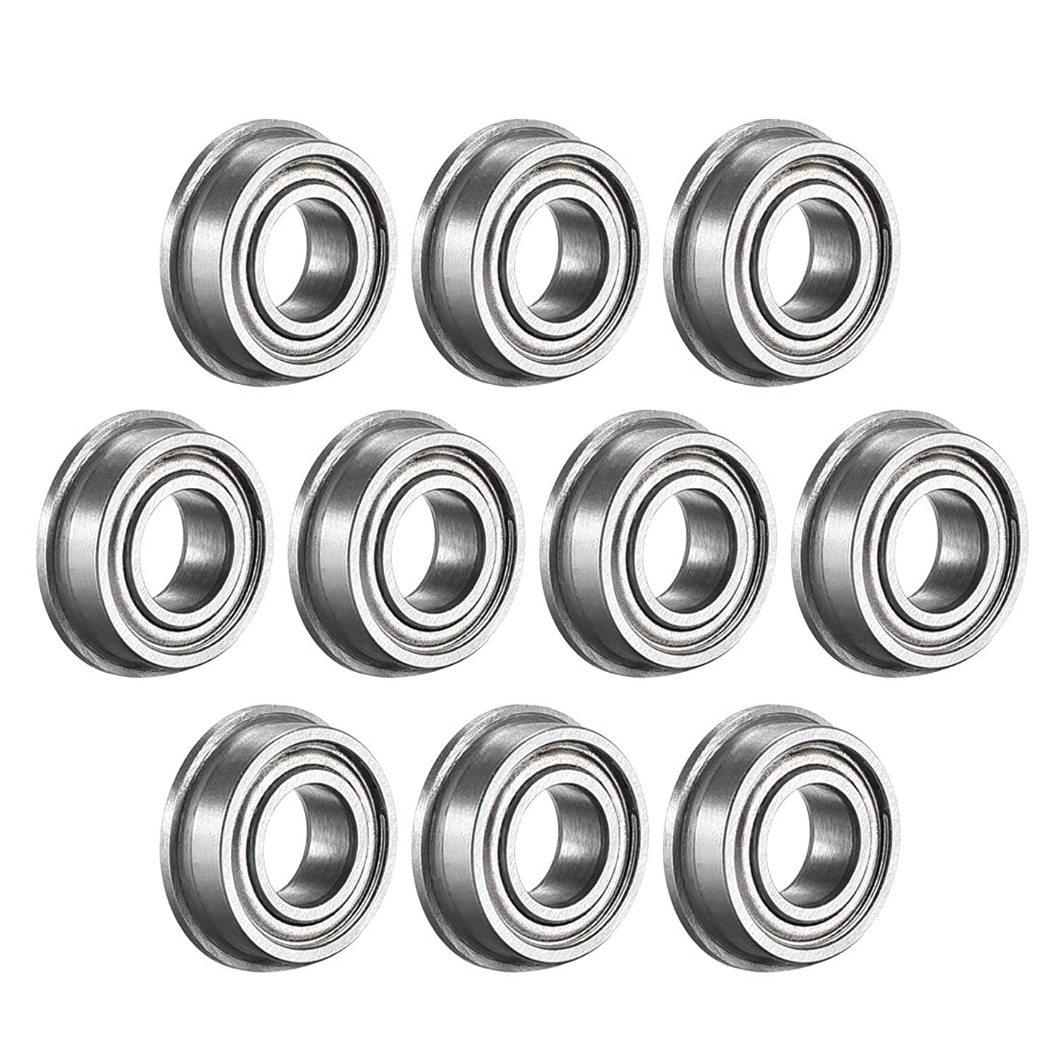 uxcell FR166ZZ Flanged Ball Bearing 3/16" x 3/8" x 1/8" Inch Double Metal Shielded
