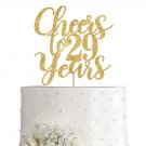 Gold Glitter Cheers To 29 Years Cake Topper, Gold Happy 29Th Birthday Cake Topper, Birthday