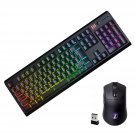Wireless Backlit Gaming Keyboard And Mouse Combo, Newly Upgraded 3600 Mah Battery, Support