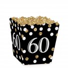 Big Dot of Happiness Adult 60th Birthday - Gold - Party Mini Favor Boxes - Birthday Party