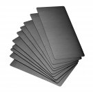 uxcell Blank Metal Card 100x50x0.4mm Brushed 201 Stainless Steel Plate for DIY Laser Prin