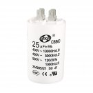 uxcell CBB60 Run Capacitor 25uF 450V AC Double Insert 50/60Hz Cylinder 73x44mm White