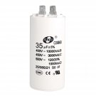 uxcell CBB60 Run Capacitor 35uF 450V AC Double Insert 50/60Hz Cylinder 92x44mm White